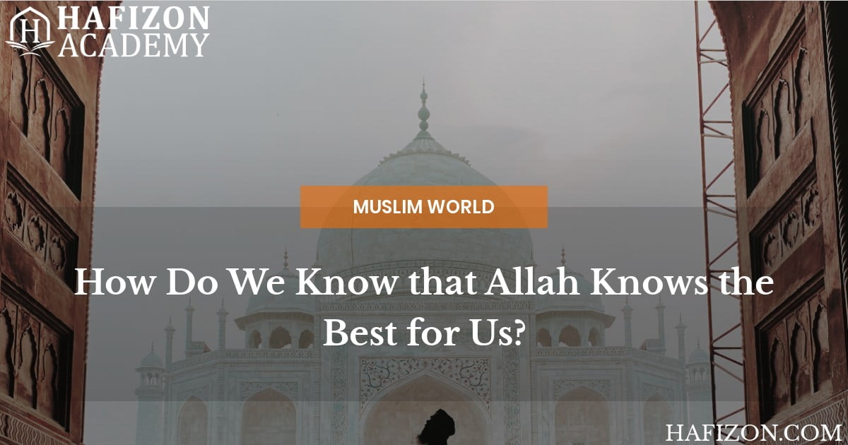 Allah Knows the Best for Us?